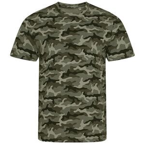 AWDis Mens Camouflage T-Shirt / Green Camo